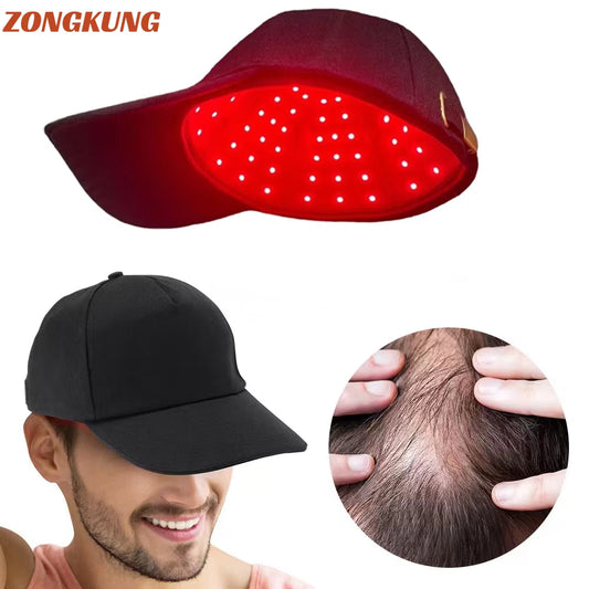 New 96Pcs Infrared Leds 660Nm&850Nm Red Light Therapy Hair Growth Cap for Hair Regrowth anti Hair Loss Relax Scalp Hair Care Hat