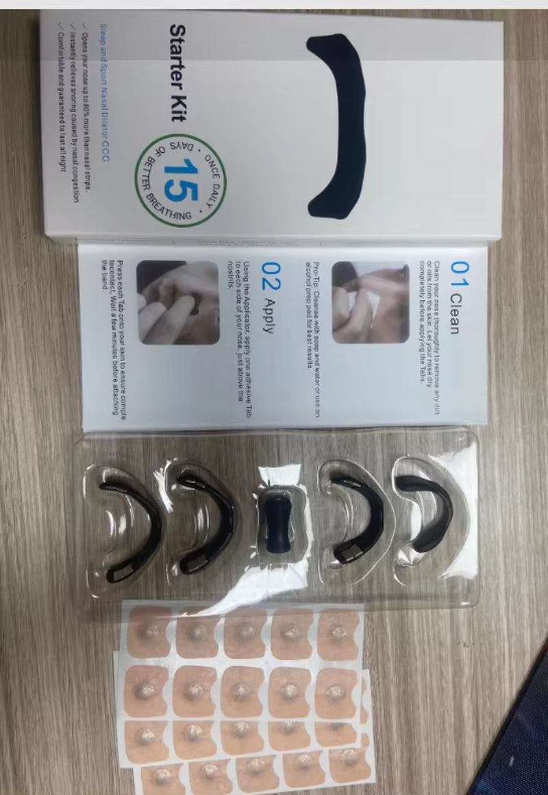 15/30Days Magnetic Nasal Breathing Dilators Starter Kit for Nose Improve Sleep Quality Snoring anti Snoring Sleep Mouth Tape