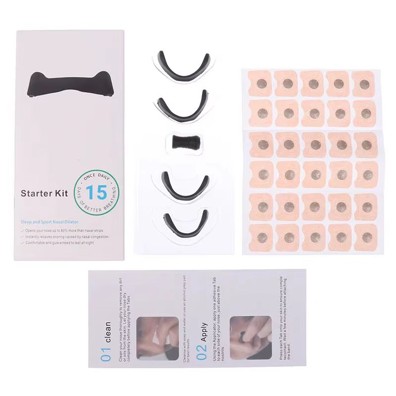 15/30Days Magnetic Nasal Breathing Dilators Starter Kit for Nose Improve Sleep Quality Snoring anti Snoring Sleep Mouth Tape
